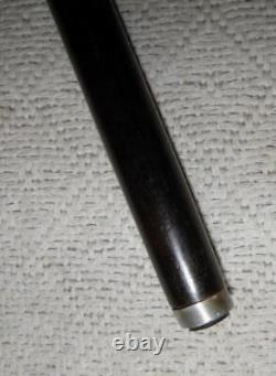 Antique Ebony African Tribal Walking Stick / Cane Carved Shaft & Horse Handle