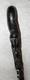 Antique Ebony Walking Stick / Cane Hand Carved African Pipe Smoking Men's Heads