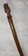 Antique Ebony Walking Stick Hand-Carved'See No Evil' Seated Monkey Handle