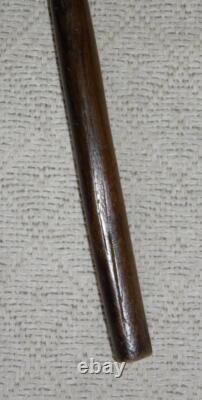 Antique Ebony Walking Stick Hand-Carved'See No Evil' Seated Monkey Handle