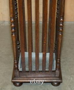 Antique Edwardian Hand Carved English Oak Walking Stick Or Umbrella Stand