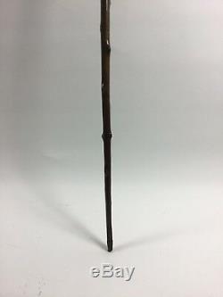 Antique Folk Art Cane Walking Stick Hand Carved mans head