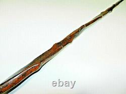 Antique Folk Art Tree Root Wood Carved Walking Stick Cane