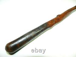 Antique Folk Art Tree Root Wood Carved Walking Stick Cane