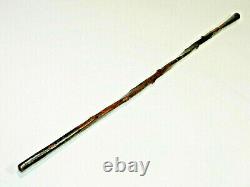 Antique Folk Art Tree Root Wood Carved Walking Stick Cane