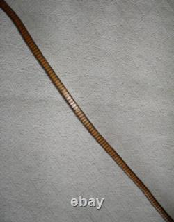 Antique Fully Hand-Carved Rattle Snake Walking Stick Scorched Pine 92cm Long