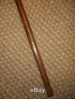 Antique Gents Treen Hand Carved Drunken Character Top Walking Stick/Cane 90cm