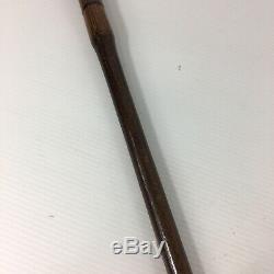 Antique Gold Plated Carved Horn Gold Plated Bamboo Effect Walking Stick / Cane