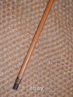 Antique H/M Silver 1920's Hand-Carved Duck Walking Stick/Cane By Jonathan Howell