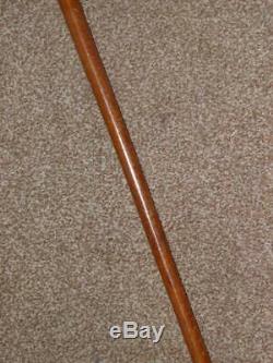Antique Hallmarked 1896 9Ct Gold Jonathan Howell Walking Stick/Cane WithCarved Top
