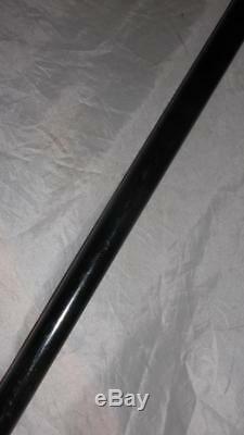 Antique Hallmarked 1900 Silver Carved Top Ebonised Walking/Dress Cane'L. B