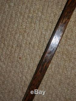 Antique Hand Carved And Glass Eyes Parrot Walking Cane/stick
