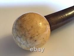 Antique Hand Carved Ball Top Walking Stick