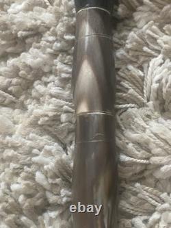 Antique Hand Carved Bovine Horn Walking Stick