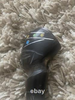 Antique Hand Carved Bovine Horn Walking Stick