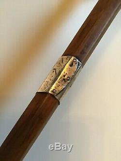 Antique Hand Carved Bulldog Walking Stick/Cane