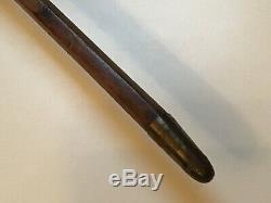 Antique Hand Carved Bulldog Walking Stick/Cane