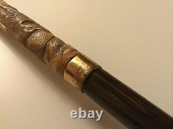 Antique Hand Carved Dress/Walking Stick/Cane