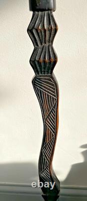 Antique Hand Carved Ebony hardwood African Tribal Walking Stick 92 cm ideal gift Antique Hand Carved Ebony hardwood African Tribal Walking Stick 92 cm ideal gift