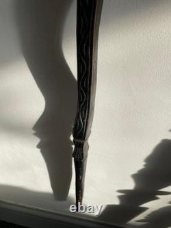 Antique Hand Carved Ebony hardwood African Tribal Walking Stick 92 cm ideal gift