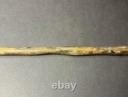 Antique Hand Carved Folk Art Eagle Head Twisted Burley Wood Walking Stick Cane