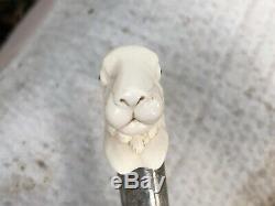 Antique Hand Carved Rabbit Walking Stick