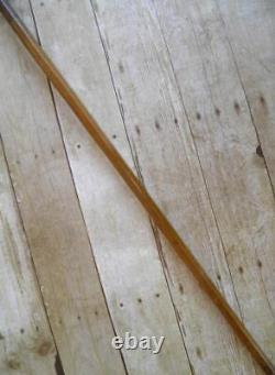 Antique Hand-Carved Treen Dickens Head Walking Stick Cane Hallmarked Silver 1916