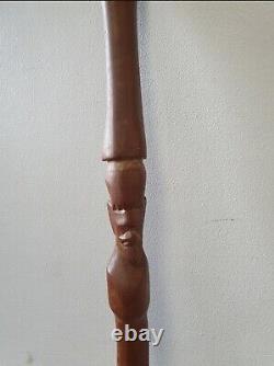 Antique Hand-Carved Tribal Walking Stick