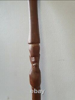 Antique Hand-Carved Tribal Walking Stick