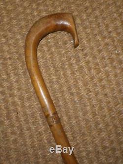 Antique Hand Carved -W. G. R. Lochennich Bennie Scottish Walking Stick