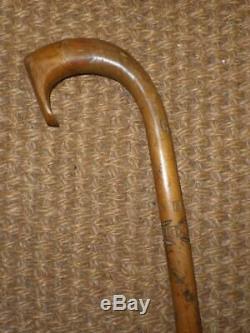 Antique Hand Carved -W. G. R. Lochennich Bennie Scottish Walking Stick