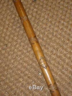 Antique Hand Carved -W. G. R. Lochennich Bennie Scottish Walking Stick