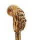 Antique Hand Carved Walking Stick Cane Magician Merlin Old Wise Man Glass Eyes