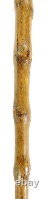 Antique Hand Carved Walking Stick Cane Magician Merlin Old Wise Man Glass Eyes