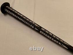 Antique Hand Carved Walking Stick with Mother of Pearl Inlay 87cm, Collectable