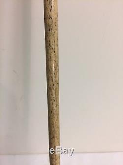 Antique Hand Carved Whale Bone Cane Walking Stick Nautical Interest