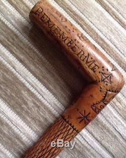 Antique Hand carved Walking Stick