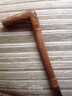 Antique Hand carved Walking Stick