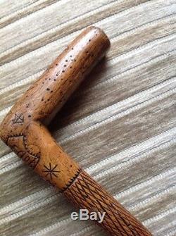 Antique Hand carved Walking Stick