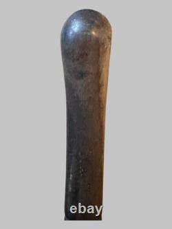 Antique Hardwood Patina Ceromonial Walking Stick Carved