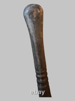Antique Hardwood Patina Ceromonial Walking Stick Carved