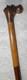 Antique Hardwood Sections Walking Stick Cane Hand-Carved Hippo With Glass Eyes
