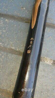 Antique Japanese Meiji Period Bamboo Walking Cane Fishing Rod
