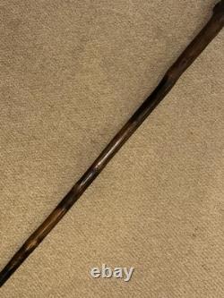 Antique Japanese Walking Stick Cane Intricate Hand Carved Three Wise Monkeys