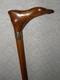 Antique Kettering Walking Stick Gold Collar Hand-Carved Intricate Foot Handle