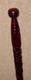 Antique Mahogany Walking Stick / Cane Decorative Hand Carved Twisted Shaft