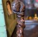 Antique Malaysian Carved Walking Cane / Stick