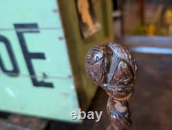Antique Malaysian Carved Walking Cane / Stick