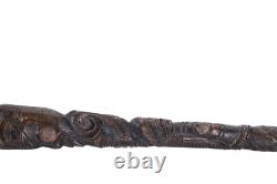Antique Maori Carved Walking Stick