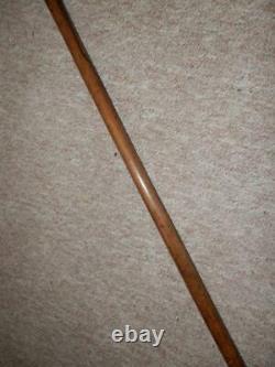 Antique Olive Wood Greek Kepkypa (Corfu) Stick With Hand-Carved Fist Top 85.5cm